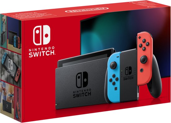 Nintendo Switch Console - Blauw/Rood - Verbeterde accuduur - TV