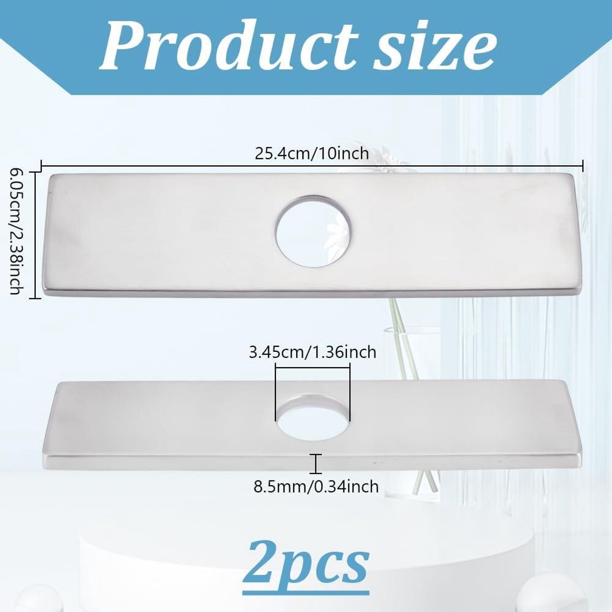 Outlet - Viega Domoset afdekplaat voor douchebak met gat 52mm (chroom) Chroom 649968
