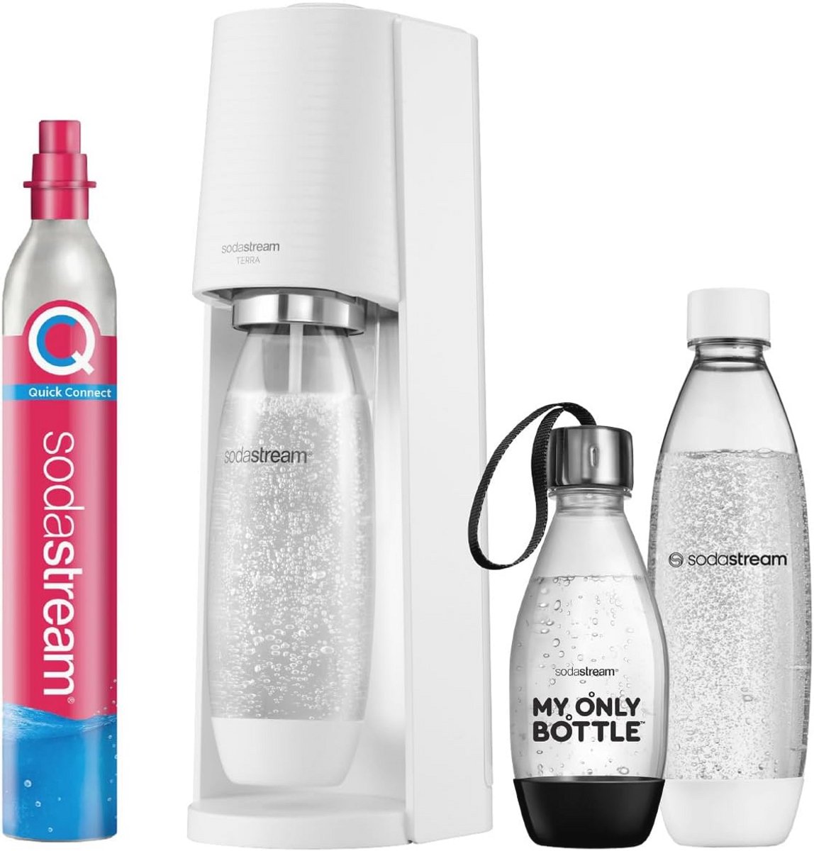 SodaStream Waterdispenser voor bruisend water – Compacte en elegante sodamaker met vaatwasmachinebestendige flessen