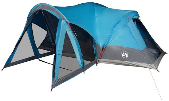 vidaXL Tipitent 8-persoons Waterdicht Blauw Familietent - Tipi Tent - Kampeertent - Campingtent - Watersdichte Tent van Vidaxl — afbeelding 3
