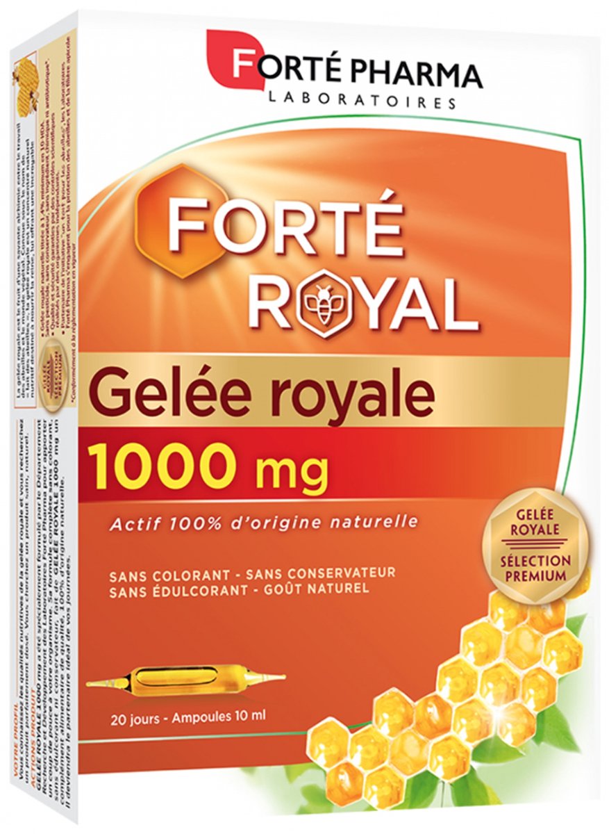 Goedkoopste Forté Pharma Forté Royal Royal Jelly 1000 mg 20 Flacons