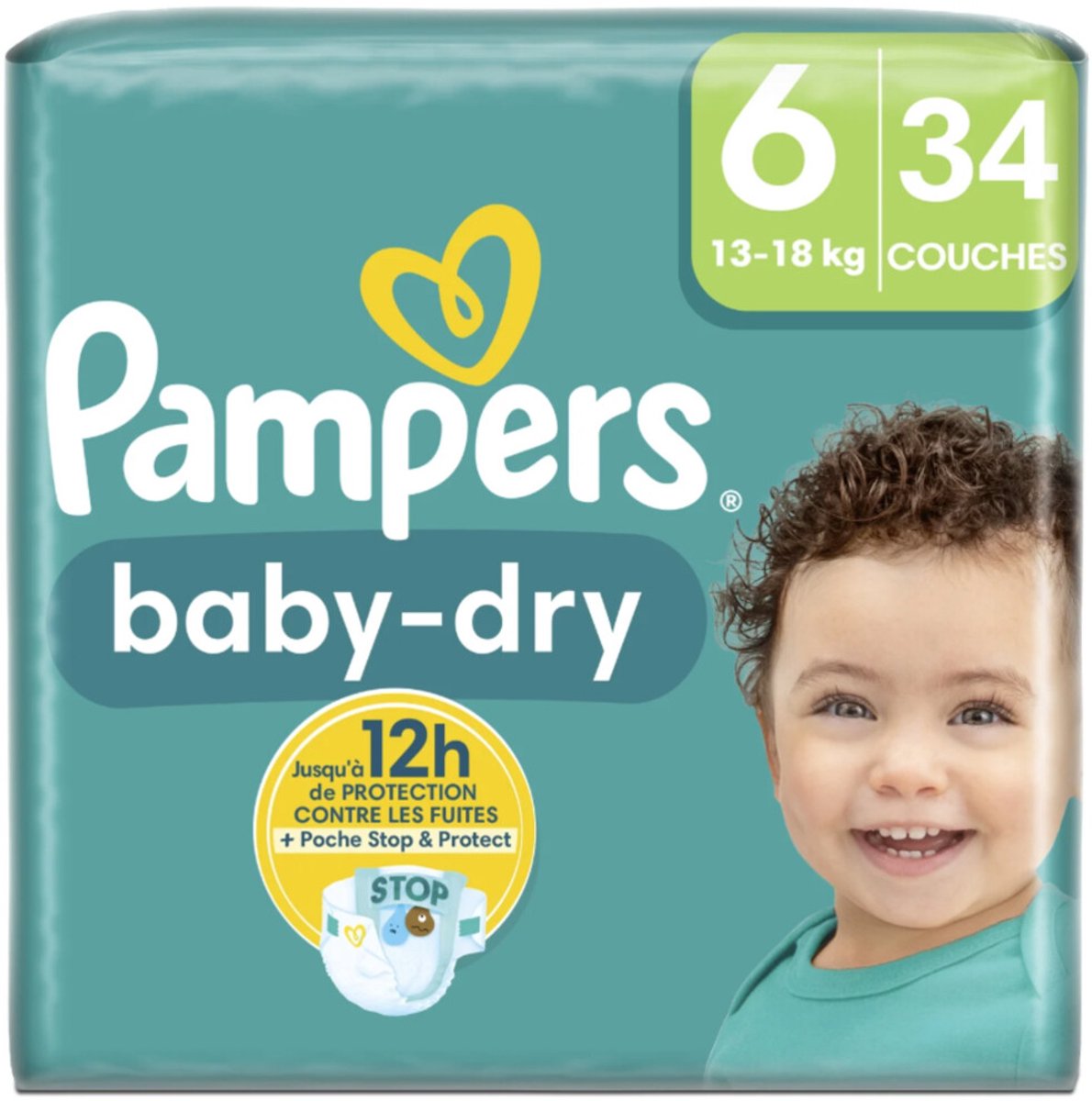 Goedkoopste Pampers Baby Dry Luiers Maat 6 (13-18 kg) - 34 luiers