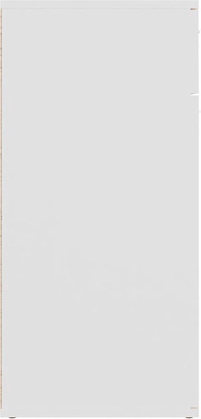 Buffet vidaXL 80 x 36 x 75 cm Bois traité Blanc brillant