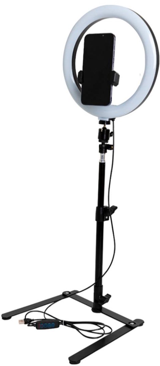 Bigben Connected, Influence Macro Wit Licht Ring Kit met Tafelstatief, Zwart