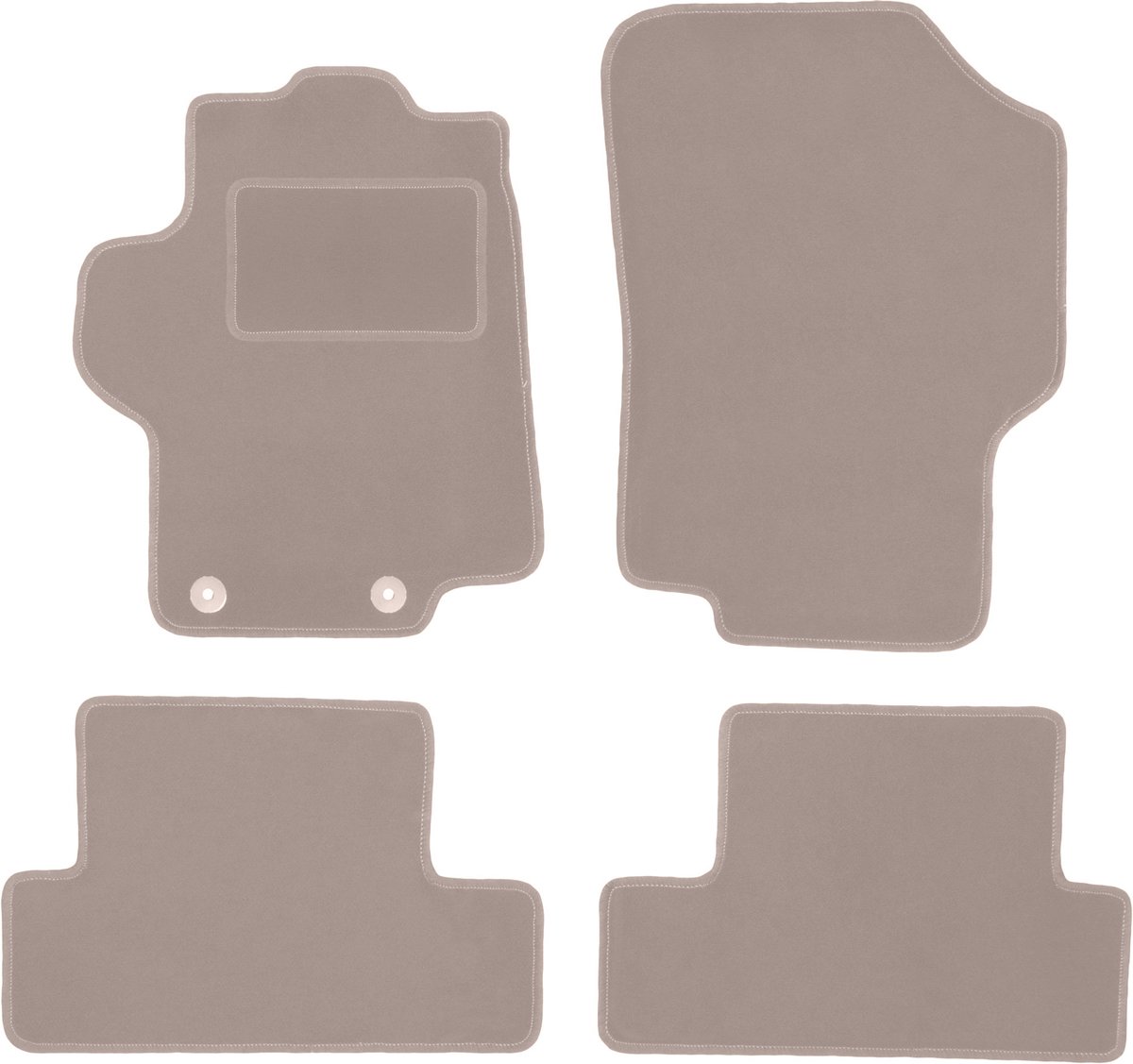 Beige veloursmatten voor: Peugeot 1007 minivan (2004-2009)