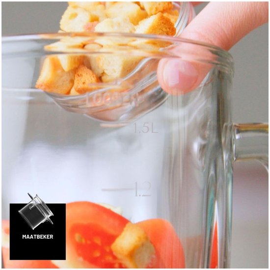Zavira® Blender - Sinasappelpers - Smoothie - Zwart - 1,75 L van Zavira — afbeelding 2
