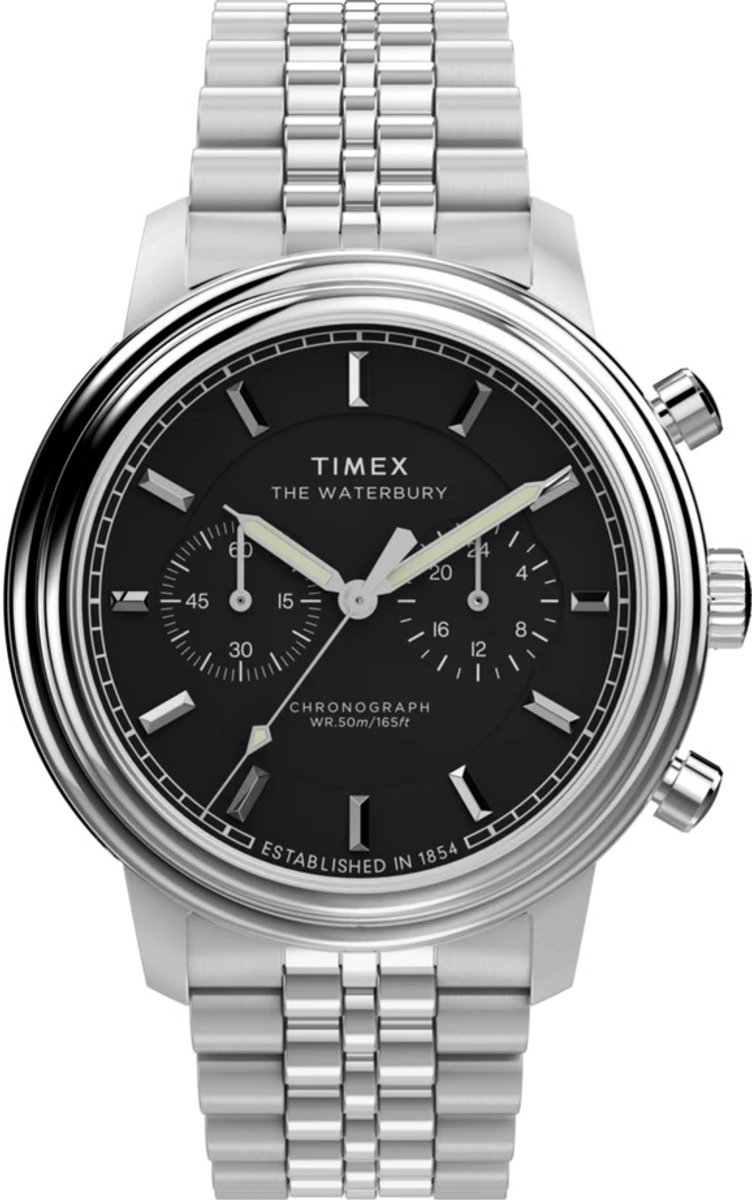 Timex Waterbury Metropolitan TW2Y23400 Horloge - Staal - Zilverkleurig - Ø 41 mm