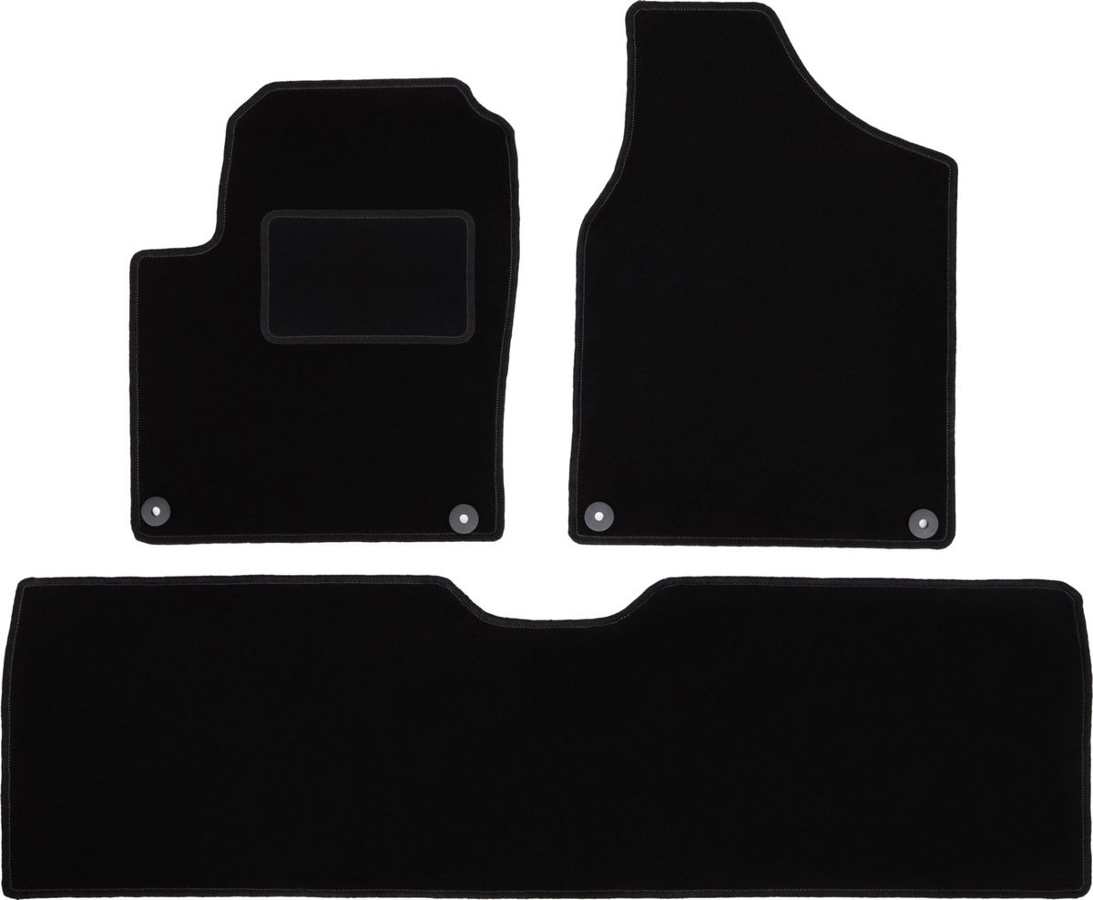 Zwarte veloursmatten voor: Volkswagen Sharan I minivan (1995-2010)