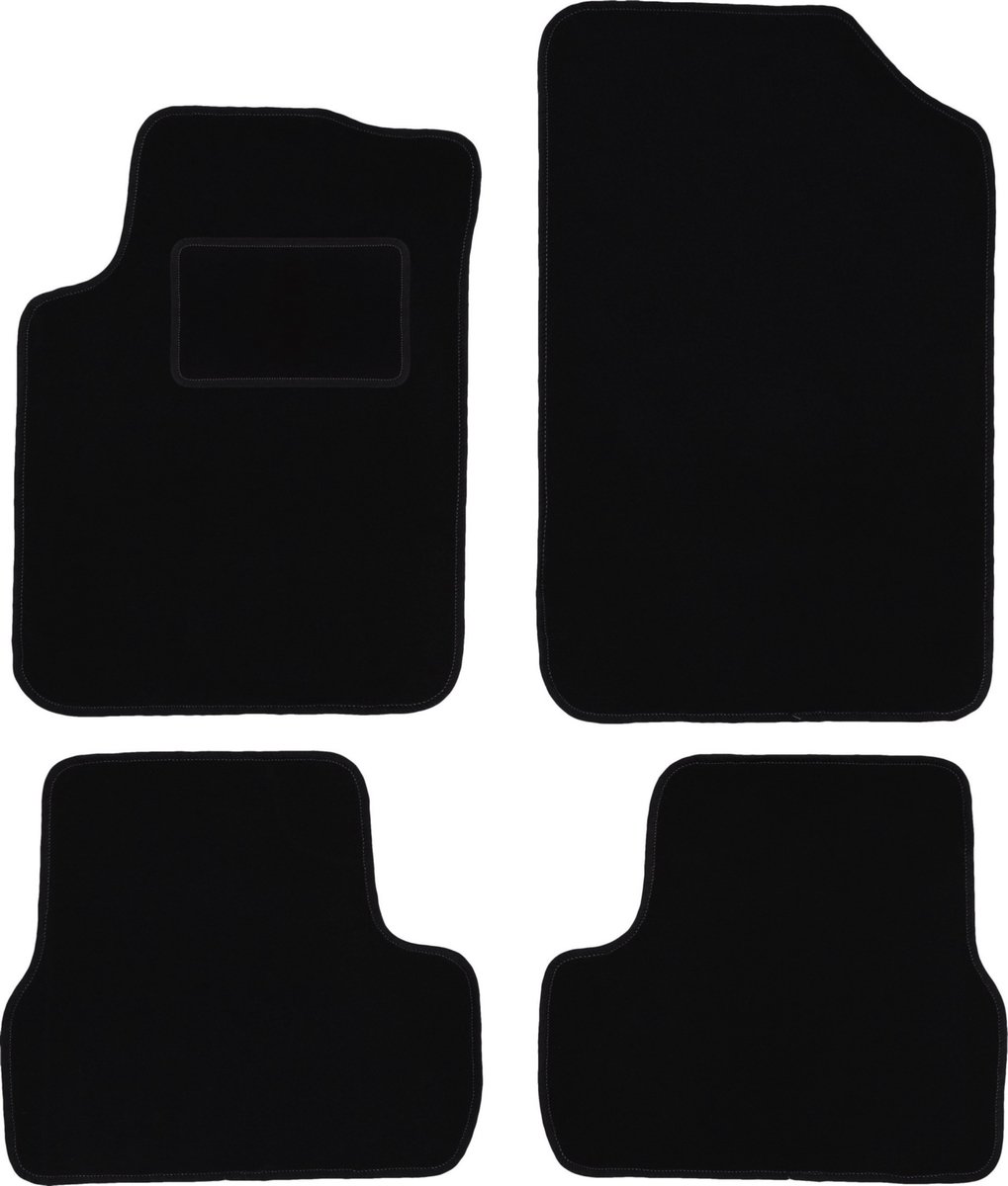 Zwarte veloursmatten voor: Citroen C3 I hatchback (2002-2009)