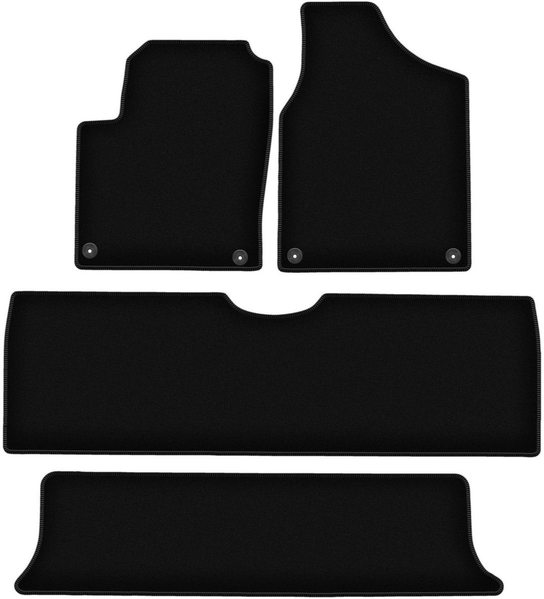BASIC zwarte veloursmatten voor: Volkswagen Sharan I minivan (1995-2010)