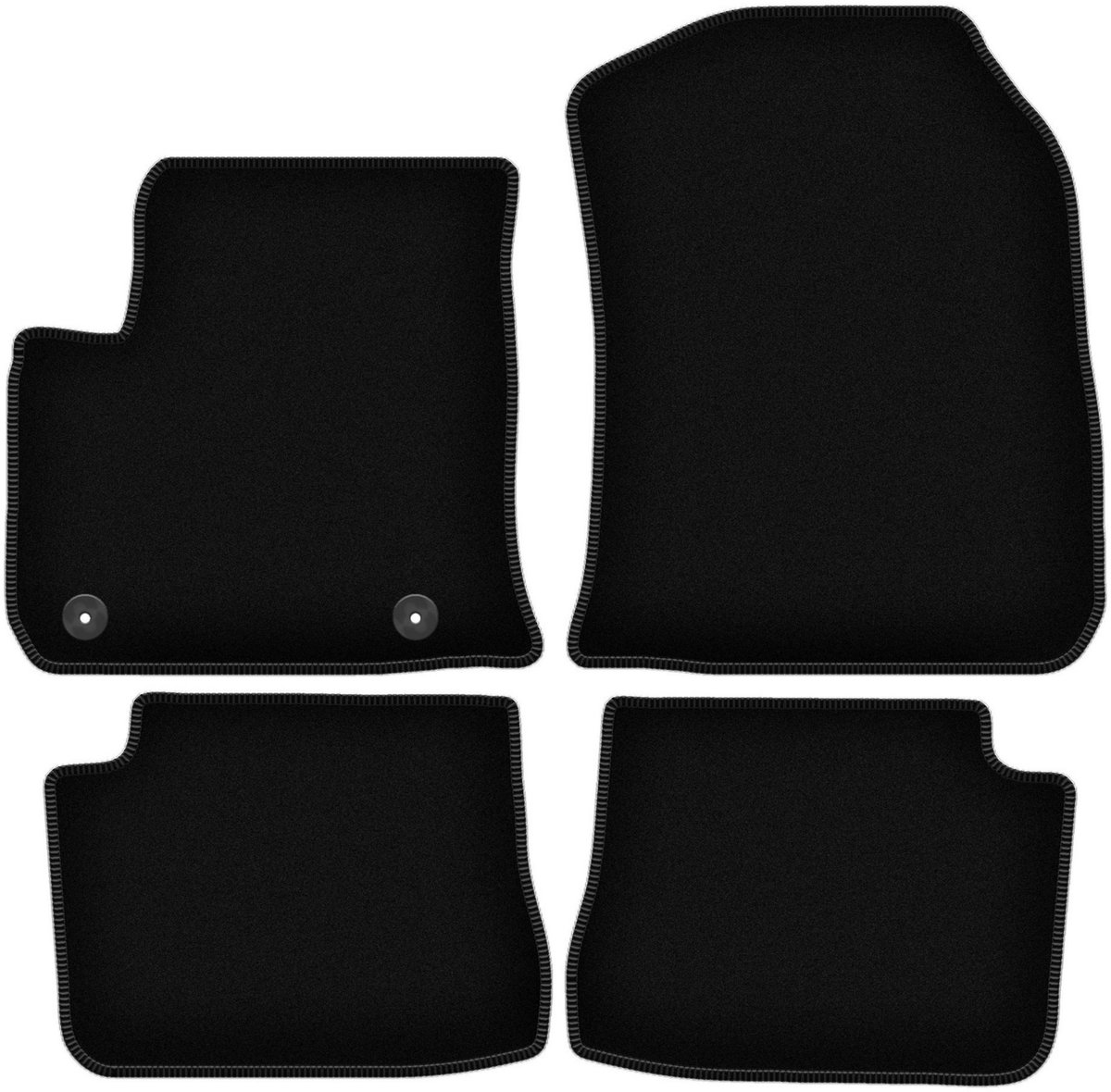 BASIC zwarte veloursmatten voor: Opel e-Corsa F hatchback (2019-)