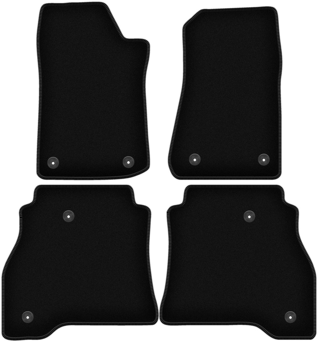 BASIC zwarte veloursmatten voor: Jeep Gladiator 0 (2019-)