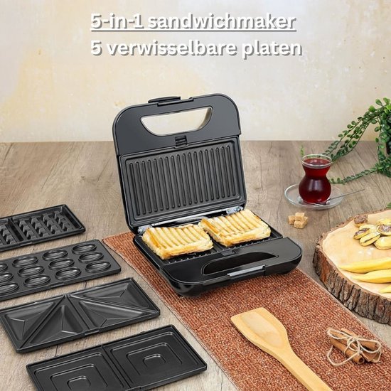 CLGP® Wafelijzer met Verwisselbare Platen - Tosti Apparaat - Contact Grill — afbeelding 3
