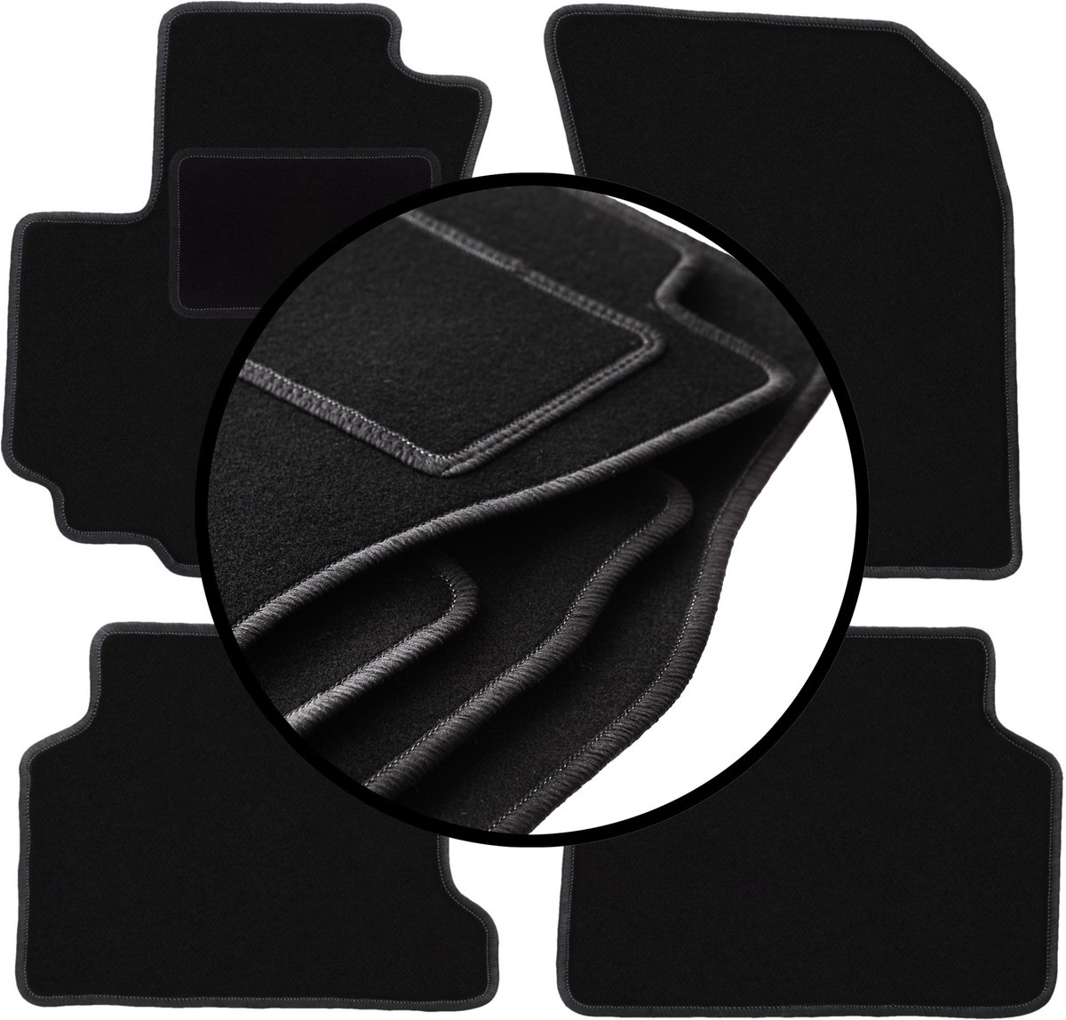Complete set veloursmatten voor: Suzuki Swift V 5D hatchback (2010-2016)