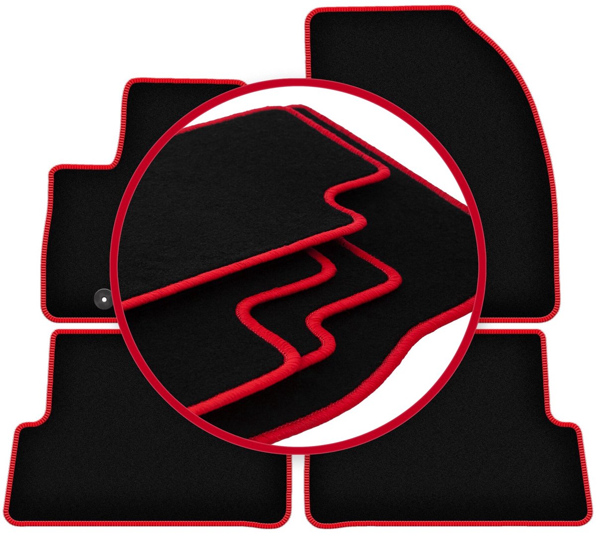 CARLUX-RED automatten voor: Ford Kuga MK1 SUV (2008-2011)