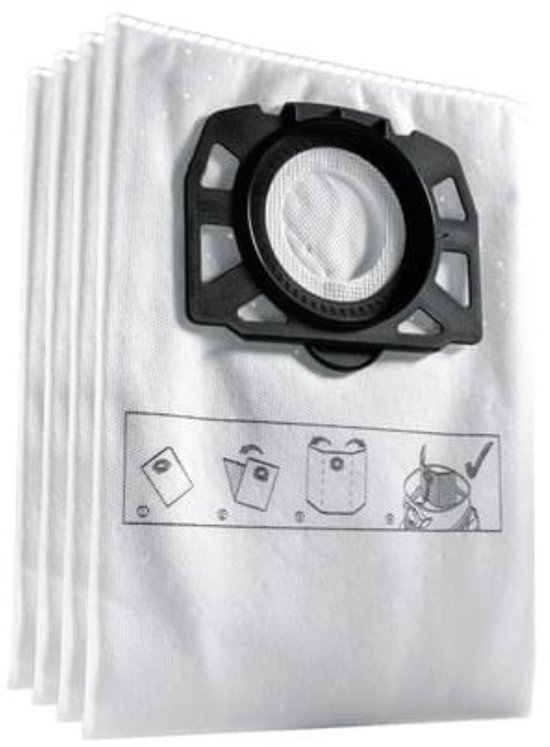 Karcher Stofzuigerzak voor WD 4/5/6 (4x)