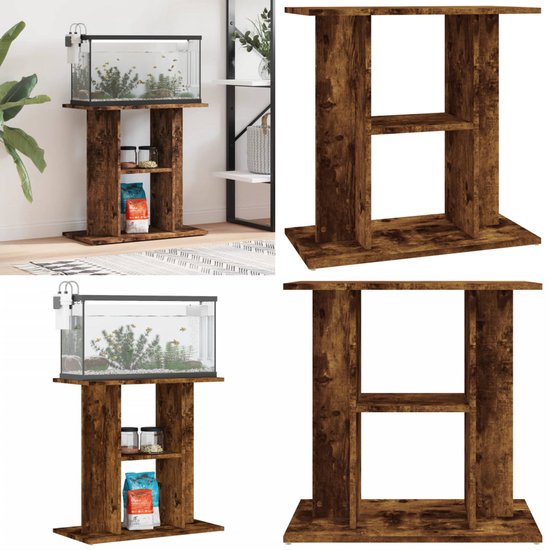 Aquariumstandaard 80x35x60 cm bewerkt hout oud houtkleurig Aquariumstandaard 80x35x60 cm bewerkt hout oud houtkleurig