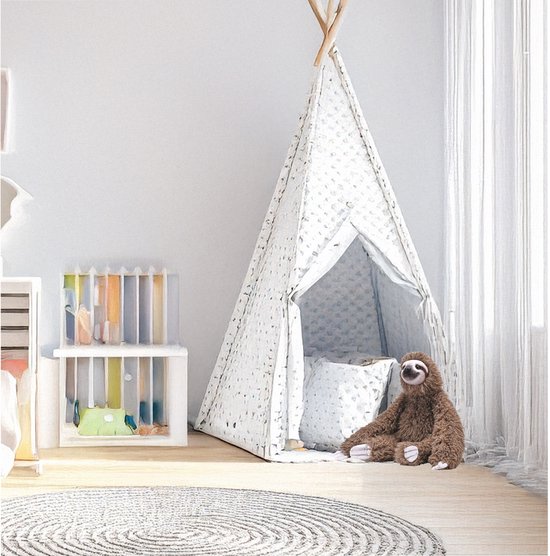 Pluche knuffel luiaard - 60 cm - beige - voor kinderen - hangdieren