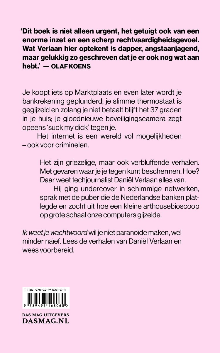 Ik weet je wachtwoord - back cover