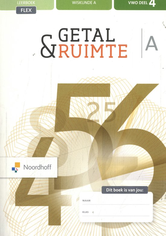 Getal & Ruimte vwo A 4 FLEX leerboek - cover