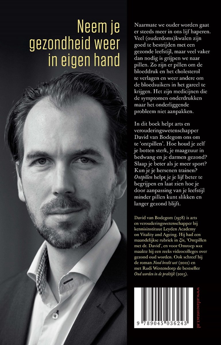 Ontpillen gezonder leven in eigen hand, David van Bodegom.