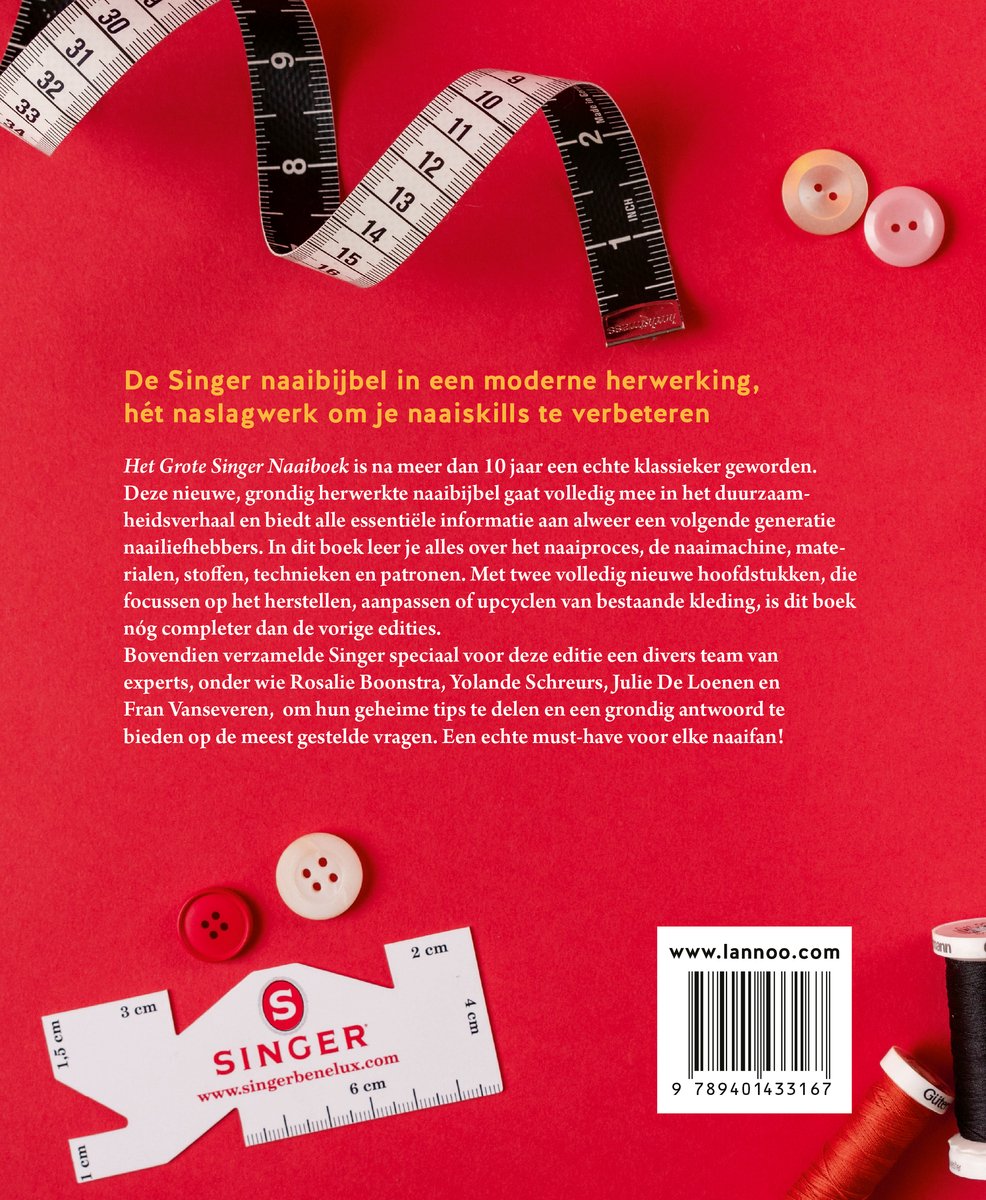 Het basis Singer naaiboek - back cover