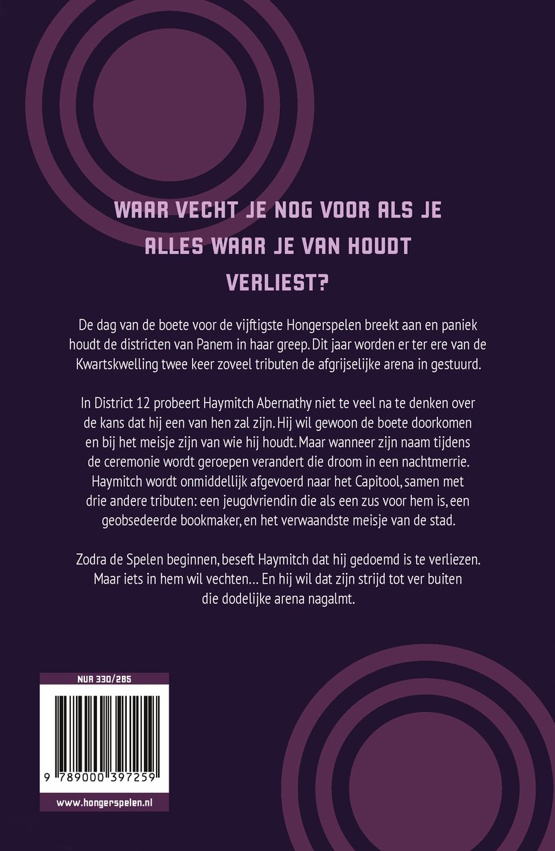 De Hongerspelen 5 - Dageraad boven de boete - back cover