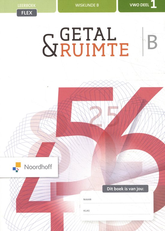 Getal & Ruimte deel 1 vwo wiskunde b flex Leerboek - cover