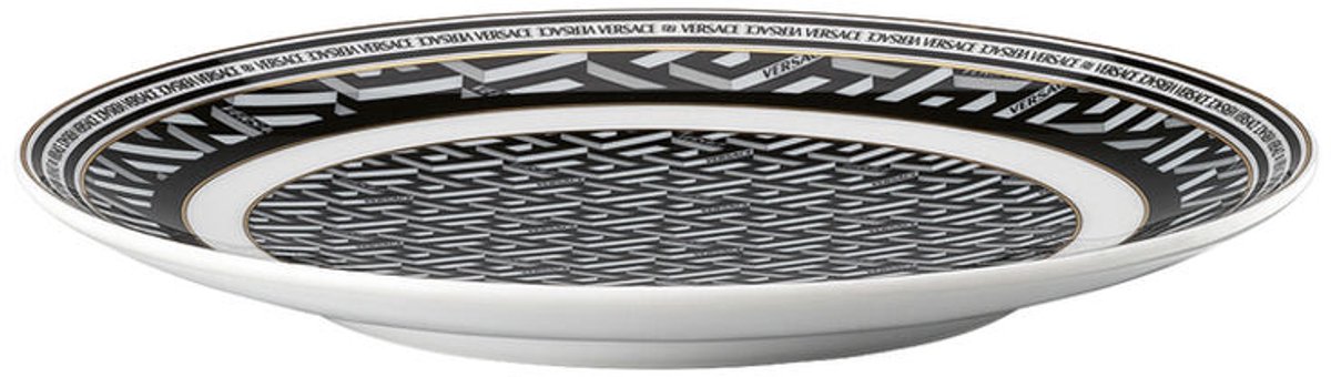 Rosenthal Versace La Greca Handtekening Zwart Broodbord 17 cm