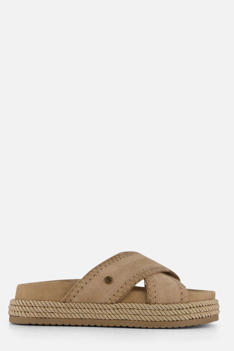 Warmbat Nullagine Slippers beige Suede - Maat 42