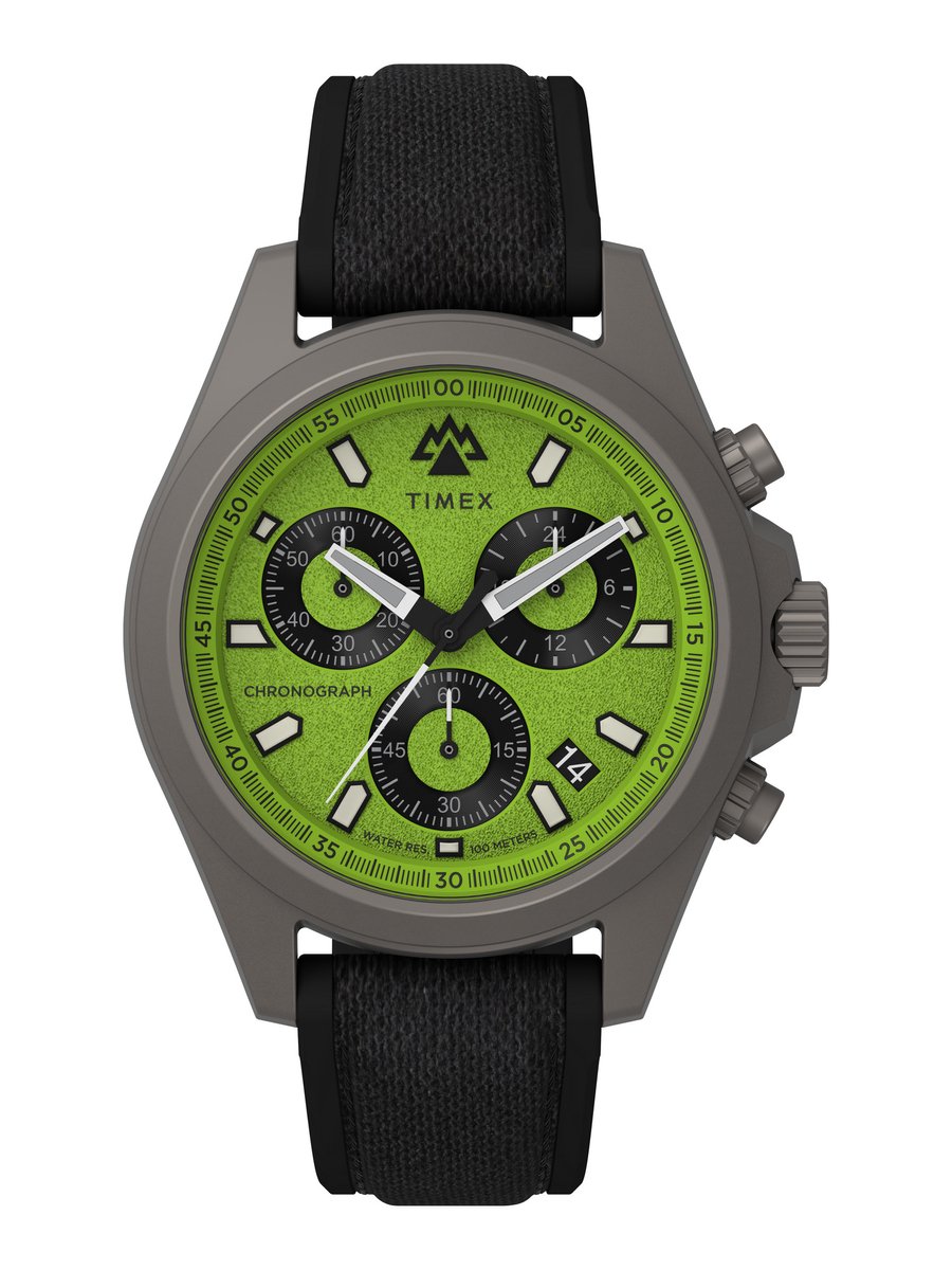 Timex Field Post Chrono TW2V96400 Horloge - Siliconen - Zwart - Ø 43 mm
