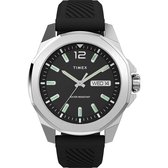 Timex Essex Kwarts Analoog Horloge Zwart Case: 100% Low Lead Brass | Armband: 100% Silicone 46 TW2W42900AJ