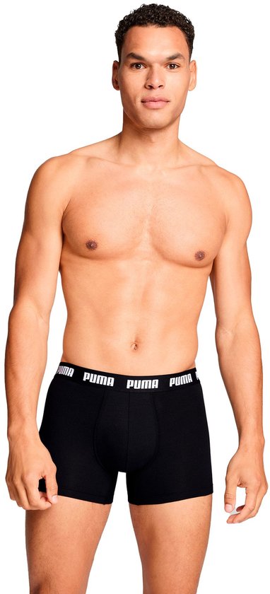 Zwarte Puma boxershorts met witte PUMA-band