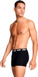 Zwarte Puma boxershorts met witte PUMA-band, gezien vanaf de zijkant