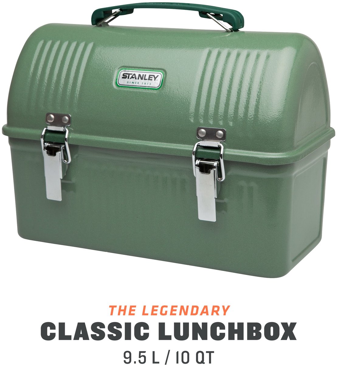 Stanley Classic Lunch Box 9.5L - Roestvrijstalen Lunchbox met Handvat - BPA Vrije Voedselcontainer - Ook Geschikt voor Vacuümfles of Reisbeker - Hammertone Green – foto 7