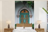 Behang - Fotobehang Deur - Patronen - Planten - Breedte 120 cm x hoogte 240 cm