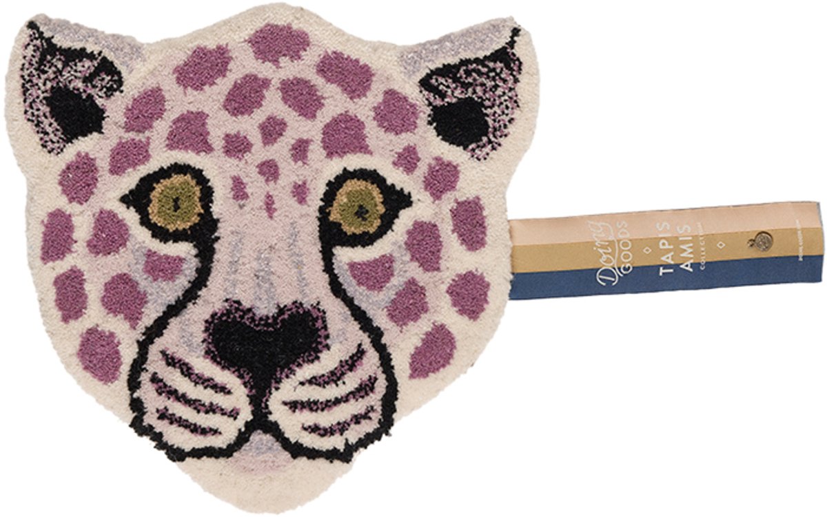 Doing Goods Lilly Leopard Head Rug - Lila