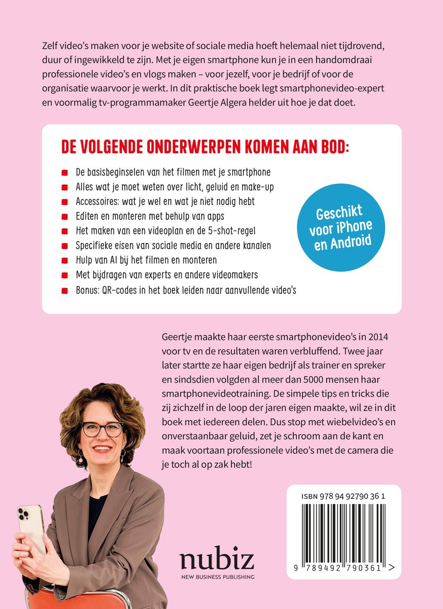 Professionele video's maken met je smartphone - back cover