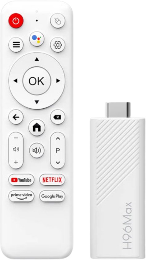 H96Max Android TV Box 4K Chromecast Streaming Box - Chromecast Google - Chromecast voor TV - Incl. Google assistant - Met wifi & bluetooth