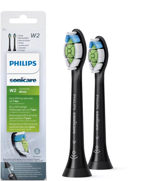 Philips Sonicare W2 Optimal White - Opzetborstels - 2 stuks - HX6062/13
