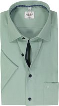 Chemise MARVELIS coupe moderne - manches courtes - structure - verte - Sans repassage - Taille du col : 41