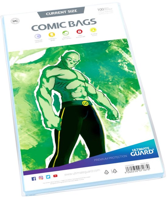 Ultimate Guard Comic Bags Current Size (100x) [UGD020008]