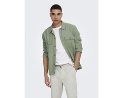 Only & Sons Overhemd Onskennet Ls Linen Overshirt Noos 22019758 Swamp Mannen Maat - L