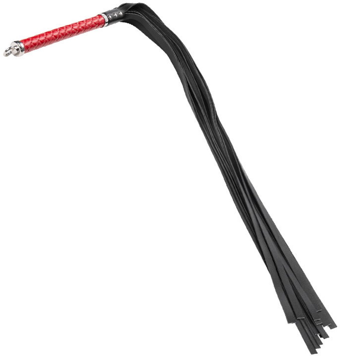 RISE - Lange Flogger met Zachte Strengen - Rood