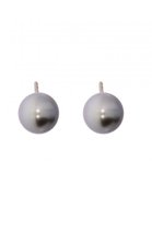 Verlinden Juwelier oreilles - Boucles d'oreilles - Or Wit - 14 kt - Perle de Tahiti - Diamètre 10 mm - Or 1,8 gr