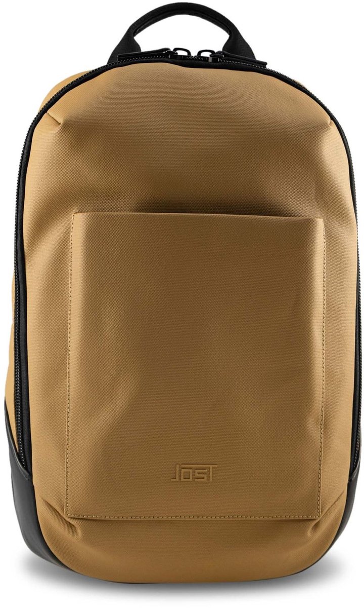 JOST Laptop rugzak Rugzak met laptopvak Borgholm Backpack Mustard Lichtbruin