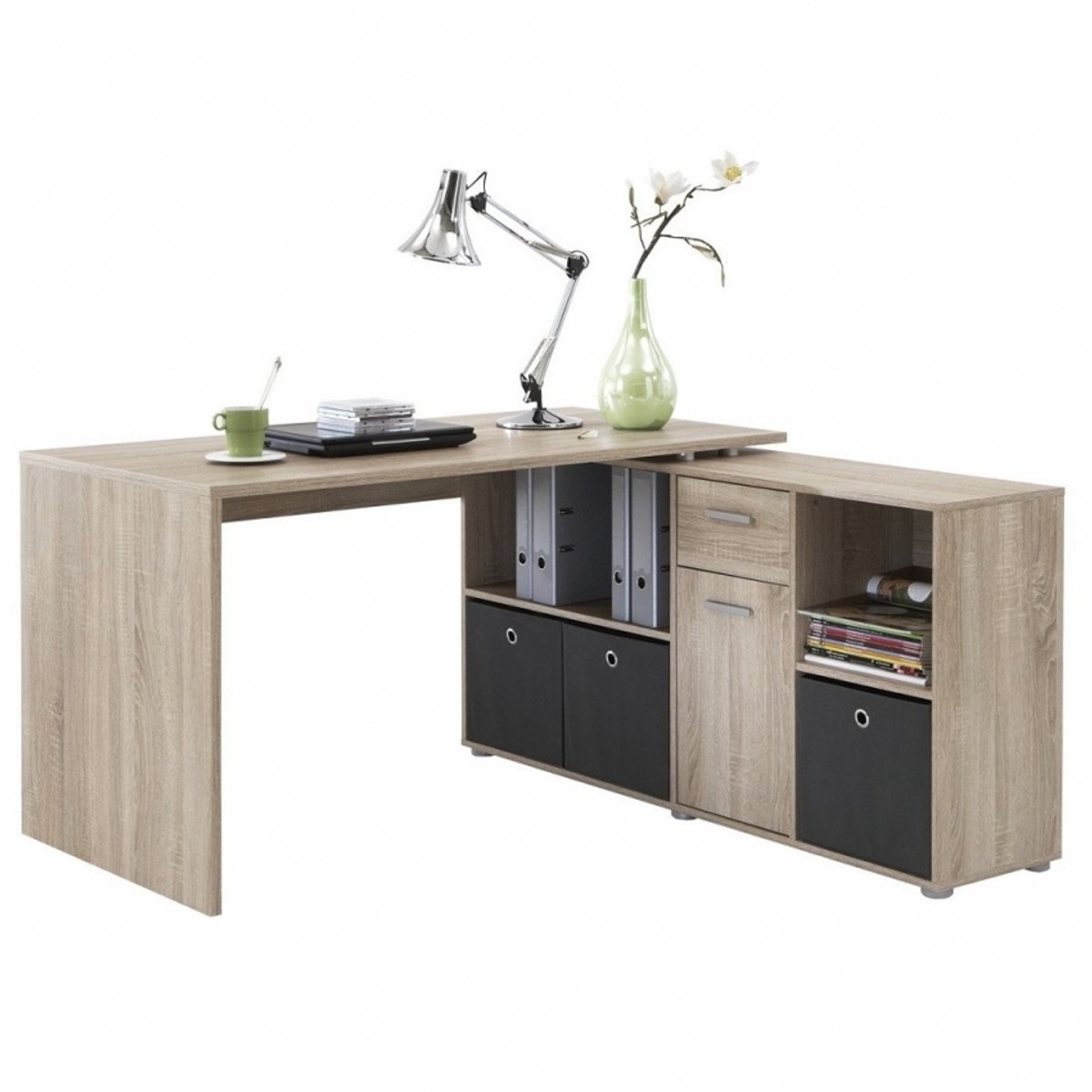 Hoekbureau Trex 136 cm breed eiken