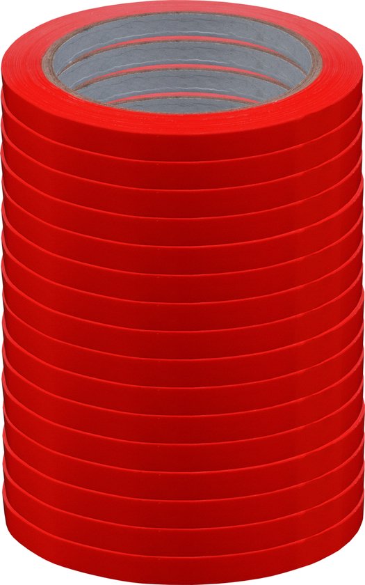 Stapel rode PVC sluittape. 9mm breed.