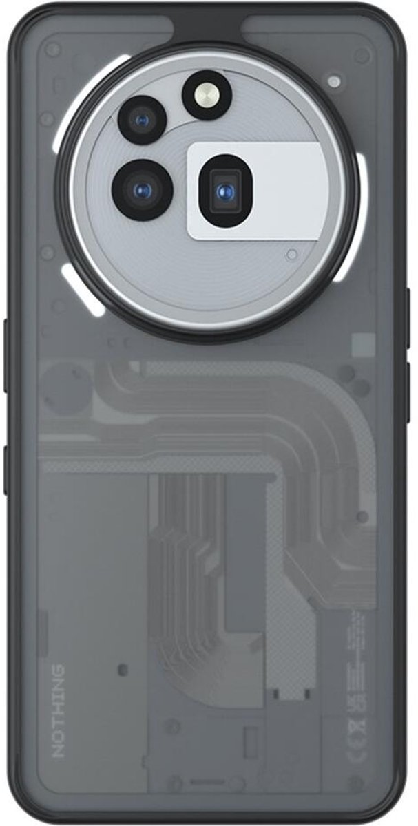 Hoesje Geschikt voor Nothing Phone (3a) Pro - Matte Back Cover Zwart
