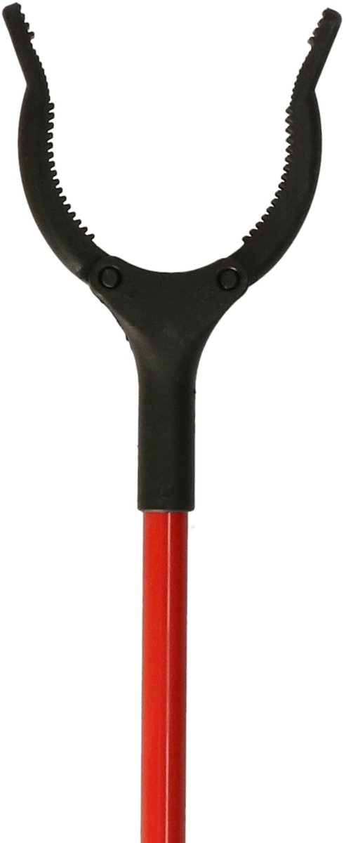 Afvalgrijper/vuilnisgrijper - rood - lange steel - 83 cm - zonder te bukken - oppaktang van VONROC — afbeelding 2